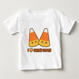 Camiseta Para Bebê Baby - I Heart Candy Corn