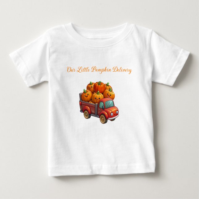 Camiseta Para Bebê Baby Jersey - Autumn Chá de fraldas Jersey (Frente)