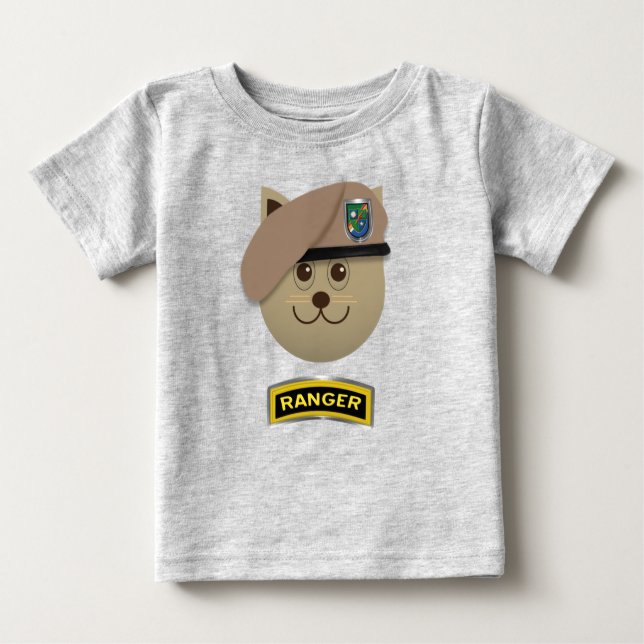 Camiseta Para Bebê Baby Kitten Ranger (Frente)