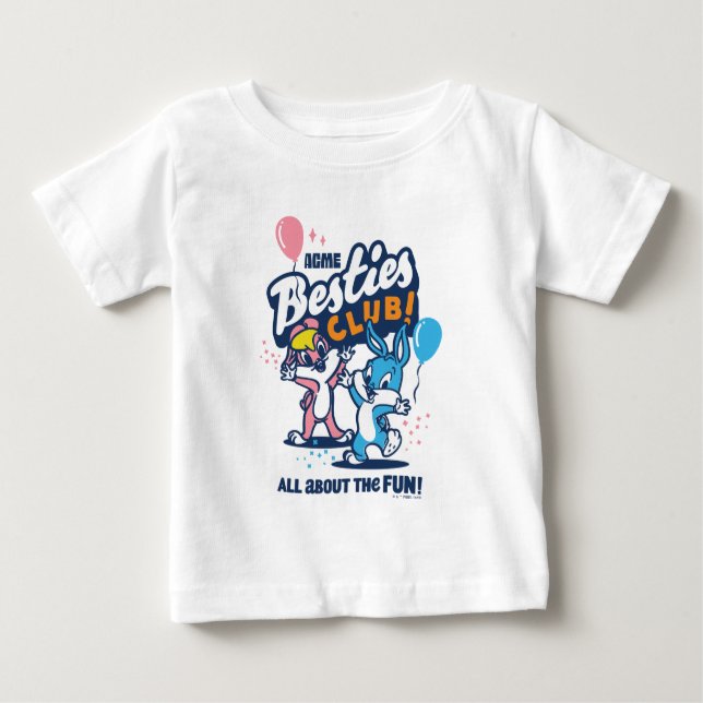 Camiseta Para Bebê Baby Lola e INSETOS BUNNY™ - Besties Club! (Frente)