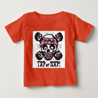 Camiseta Para Bebê Baby MMA Skull e Binky