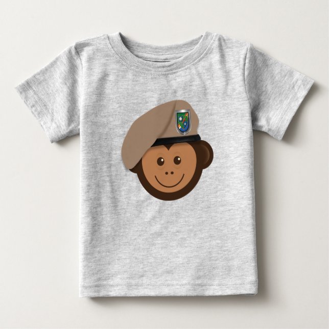 Camiseta Para Bebê Baby Monkey Ranger (Frente)