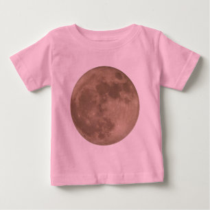 Camiseta Para Bebê Baby Moon Shirt Full Moon Organic Baby Creeper