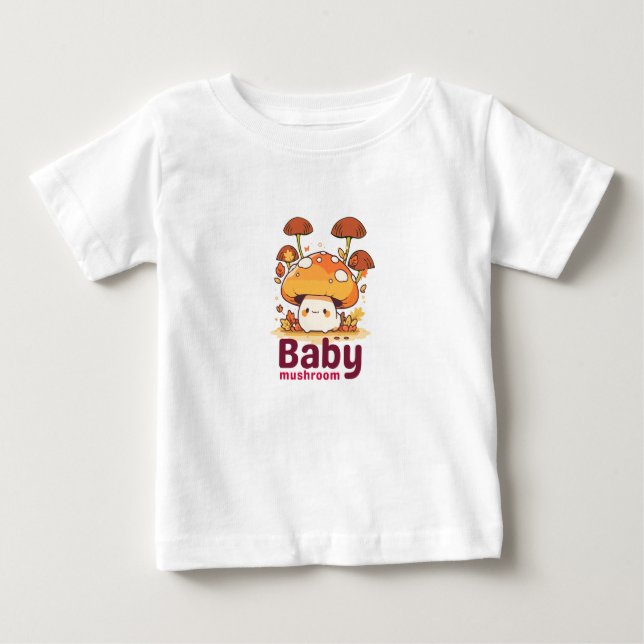 Camiseta Para Bebê Baby Mushroom (Frente)