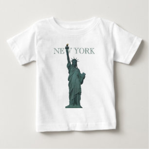 Camiseta Para Bebê Baby New York Shirt NYC Estátua da Liberdade Souve