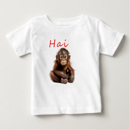 Camiseta Para Bebê Baby Orangutan