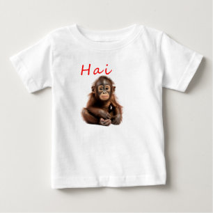 Camiseta Para Bebê Baby Orangutan