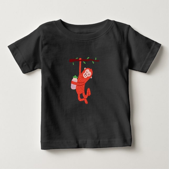 Camiseta Para Bebê Baby Orangutan (Frente)