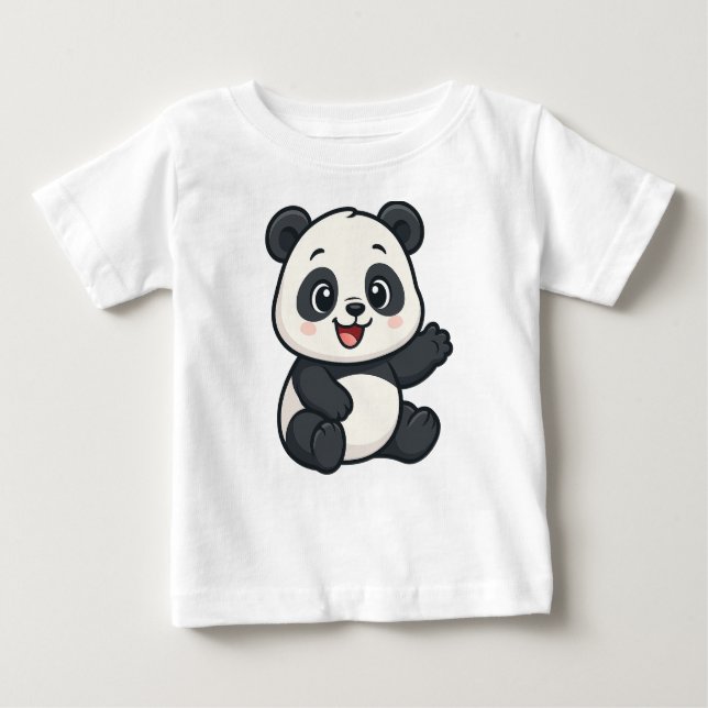 Camiseta Para Bebê Baby Panda (Frente)