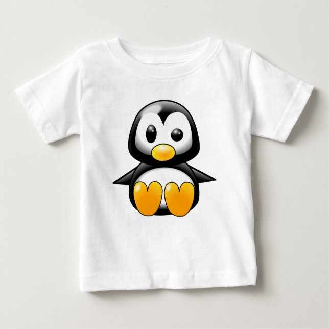 Camiseta Para Bebê Baby Penguin (Frente)