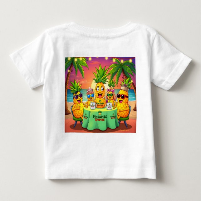 Camiseta Para Bebê Baby Pine O — The Cutest Pineapple in the Empire! (Verso)
