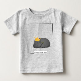 Camiseta Para Bebê Baby Pygmy Hippo-Goodnight Sweet Prince