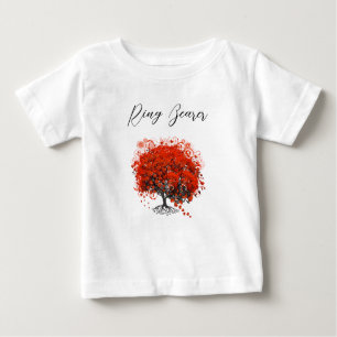Camiseta Para Bebê Baby Red Tree Weds T-Shirts Romper
