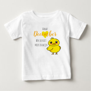 Camiseta Para Bebê Baby Revela Niet meer em mijn eendje schattig