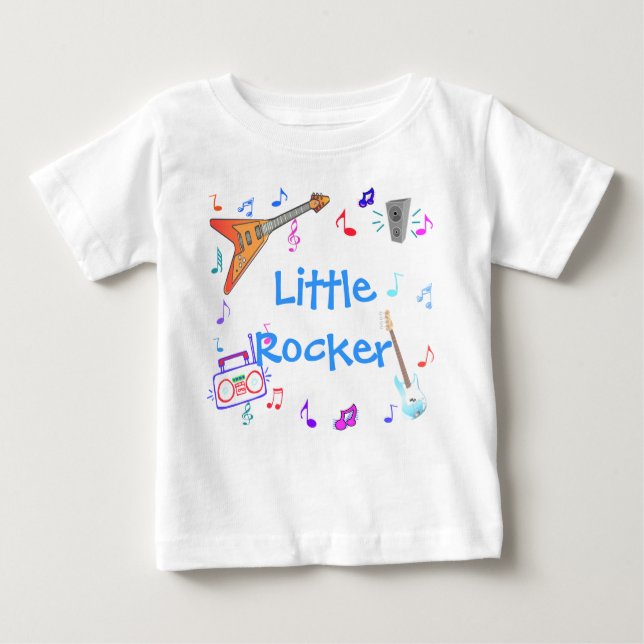 Camiseta Para Bebê Baby Rocker Tee (Frente)