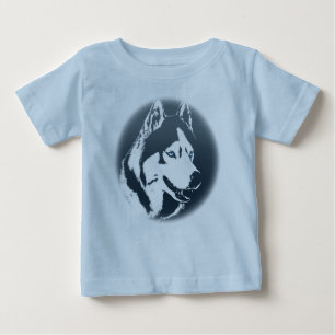 Camiseta Para Bebê Baby Rouco Romper Siberian Husky Puppy Romper