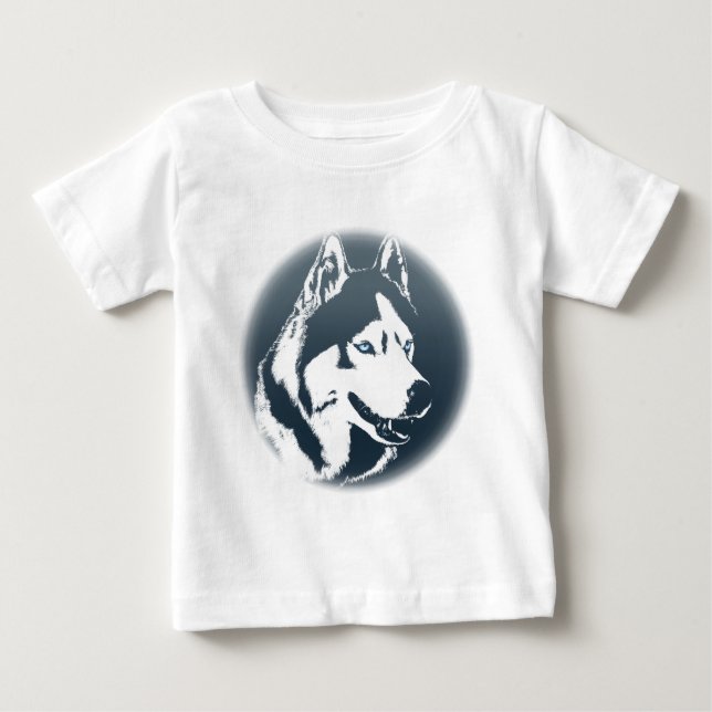 Camiseta Para Bebê Baby Rouco Romper Siberian Husky Romper Personaliz (Frente)