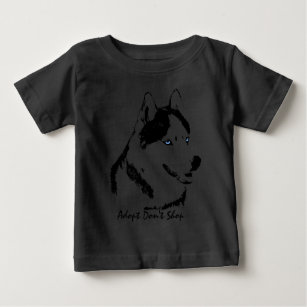 Camiseta Para Bebê Baby Rouco Shirt Sled Dog Baby Baseball Jersey