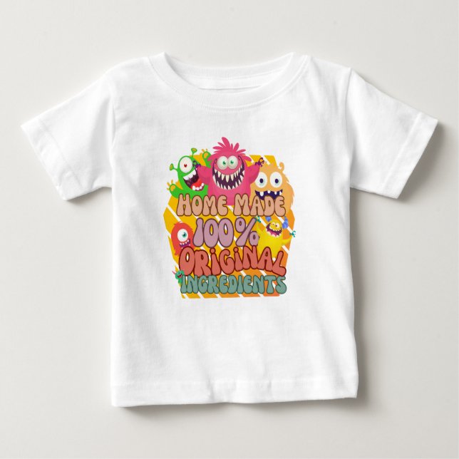 Camiseta Para Bebê Baby Shirt - Home made (Frente)