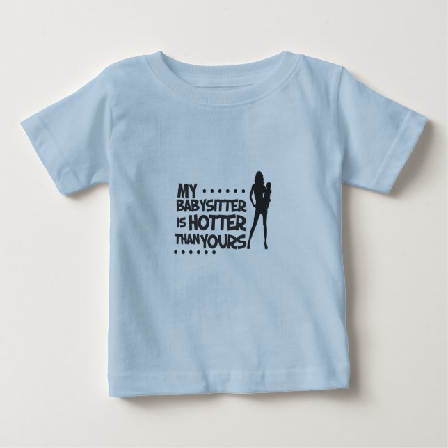 Camiseta Para Bebê baby-sitter quente (Frente)