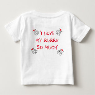 CAMISETA PARA BEBÊ BABY SNAP BOTTOM EU AMO MEU BEBÊ JUDEU