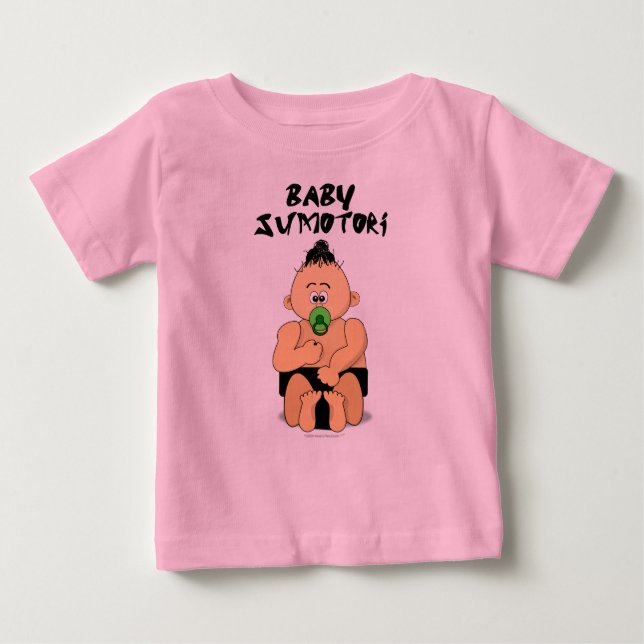 Camiseta Para Bebê Baby Sumo Wrestler Organic (Frente)