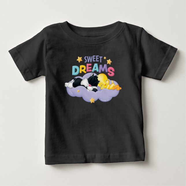 Camiseta Para Bebê Baby SYLVESTER™ e TWEETY™ | Sonhos Doce (Frente)