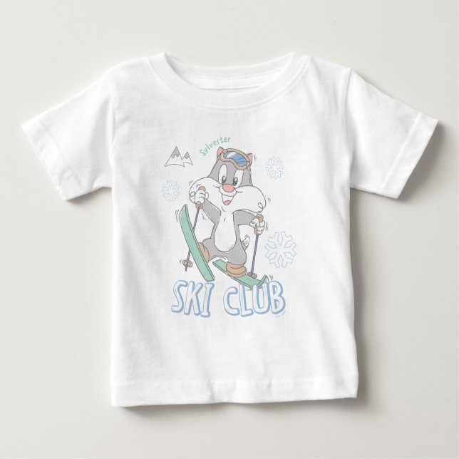Camiseta Para Bebê Baby SYLVESTER™ Ski Club (Frente)