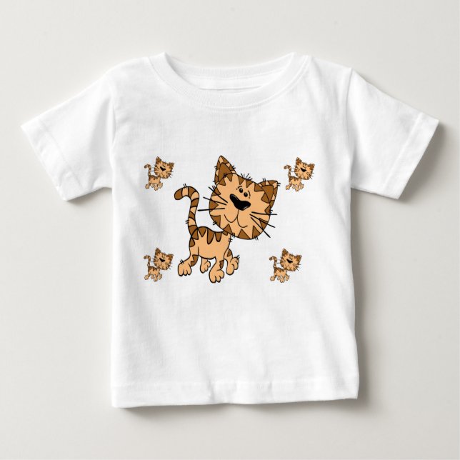 Camiseta Para Bebê Baby T-Shirt Cat (Frente)