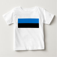 Baby T-Shirt com Bandeira da Estônia