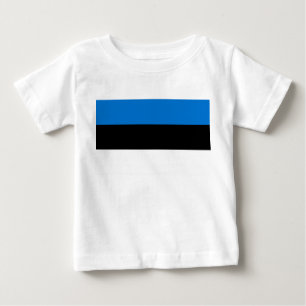 Camiseta Para Bebê Baby T-Shirt com Bandeira da Estônia