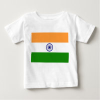 Baby T-Shirt com bandeira da Índia