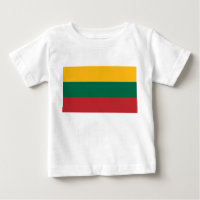 Baby T-Shirt com bandeira da Lituânia