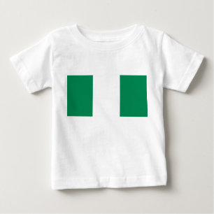 Camiseta Para Bebê Baby T-Shirt com bandeira da Nigéria