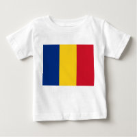 Baby T-Shirt com bandeira da Romênia