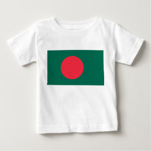 Camiseta Para Bebê Baby T-Shirt com bandeira de Bangladesh