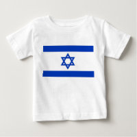 Baby T-Shirt com Bandeira de Israel