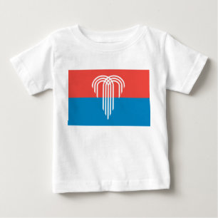 Camiseta Para Bebê Baby T-Shirt com bandeira de Kansas City