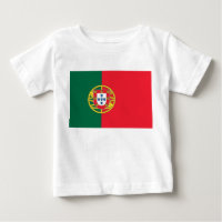 Baby T-Shirt com Bandeira de Portugal
