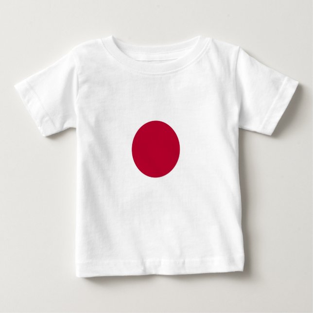 Camiseta Para Bebê Baby T-Shirt com Bandeira do Japão (Frente)