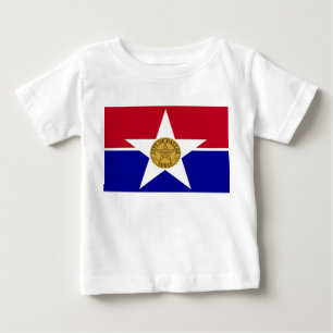 Camiseta Para Bebê Baby T-Shirt com Flag de Dallas, EUA