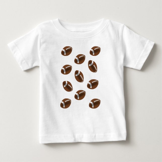 Camiseta Para Bebê Baby T-Shirt Football (Frente)