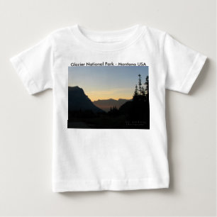 Camiseta Para Bebê Baby T Shirt Glacier National Park Sunrise