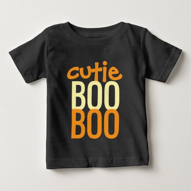 Camiseta Para Bebê Baby T-Shirt : HALLOWEEN Cutie Boo #2 (Frente)