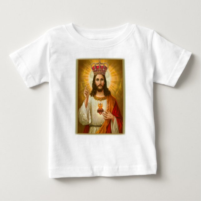Camiseta Para Bebê Baby T-Shirt Jesus (Frente)