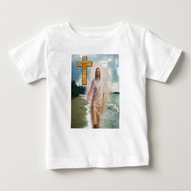 Camiseta Para Bebê Baby T-Shirt Jesus (Frente)