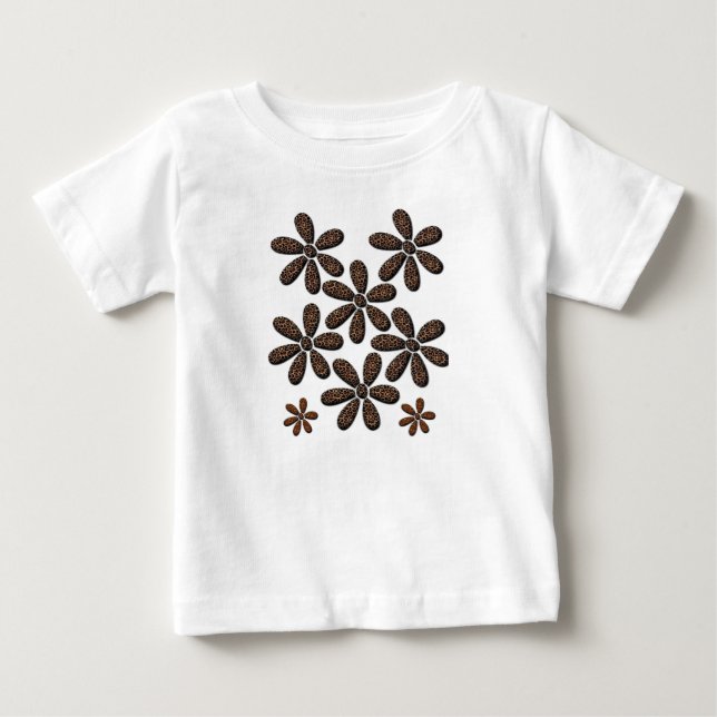 Camiseta Para Bebê Baby T-Shirt Leopard (Frente)