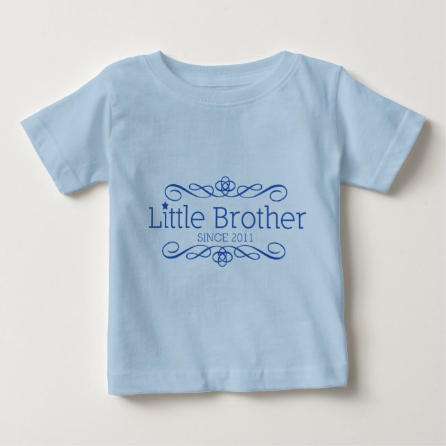 Camiseta Para Bebê Baby T-shirt- Little Brother desde 2011 (Frente)