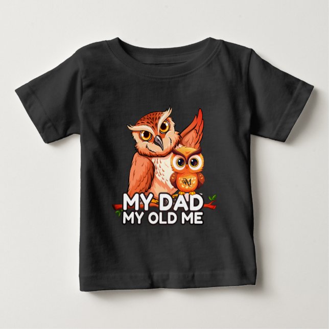 Camiseta Para Bebê Baby T-Shirt : Meu Pai Meu Velho Eu (preto) (Frente)