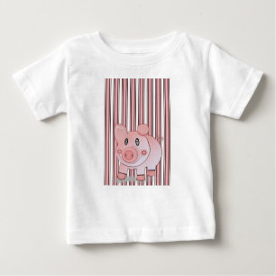 Camiseta Para Bebê Baby T-Shirt Pig